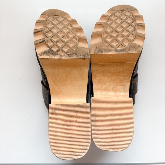 Aerosoles x Laura Ashley Pedro Floral Wooden Clogs Size 7.5 - Picture 6 of 9